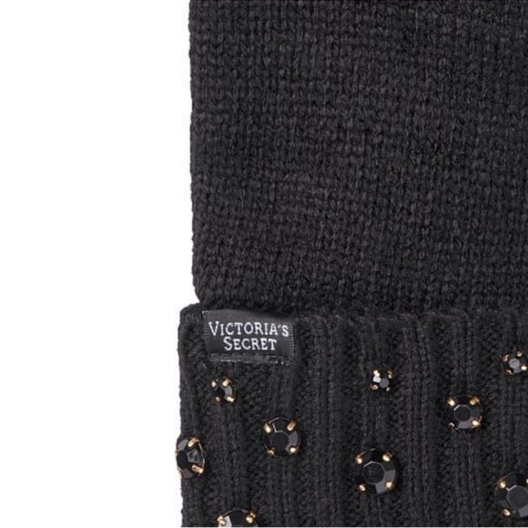 Victoria Secret Black Knit Jeweled Headband and Gloves Gift Set - Picture 3 of 6